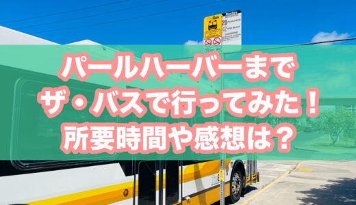 【体験レポ】パールハーバー（真珠湾）にザ・バス（TheBus）で行ってみた。所要時間や感想、メリット・デメリットは？